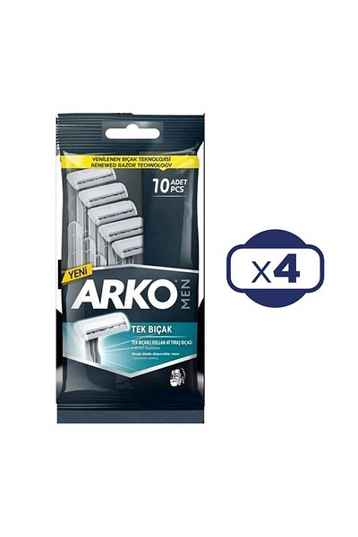 ARKO 10-Pack Single Blade Razor Blades - X 4 Pack