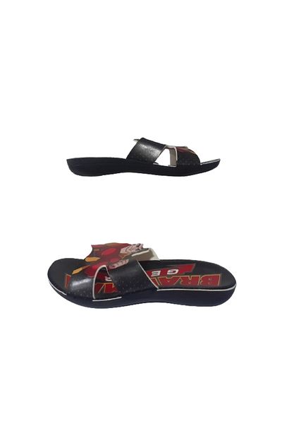 GEZER Boy's Daily Ultra Light Slippers - Μαύρο/Κόκκινο gzeer45-77
