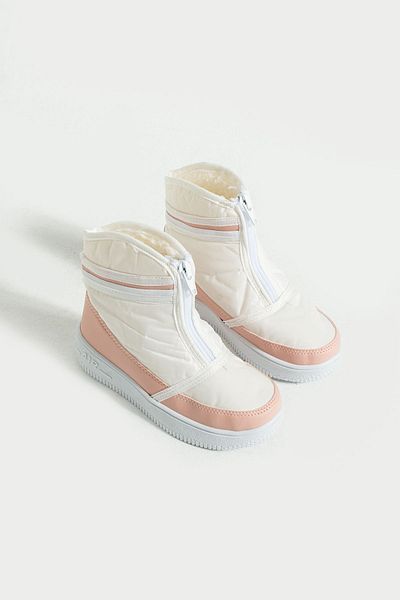 Pembe Potin Unisex Παιδικές Πούδρα Λευκές Αδιάβροχες Αντιολισθητικές Μπότες Χιονιού