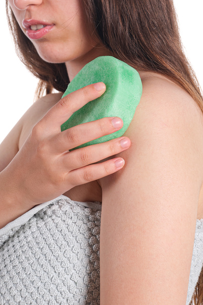 MirCotton صابون إسفنجي طبيعي بالصبار - 120 جرام مصنوع يدويًا