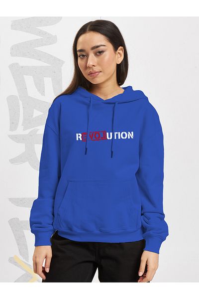 WEARTEX Revolution Printed Unisex Hooded Sweatshirt