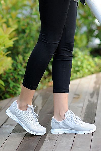 Pembe Potin Women's Gray Sneaker Casual Sports Shoes