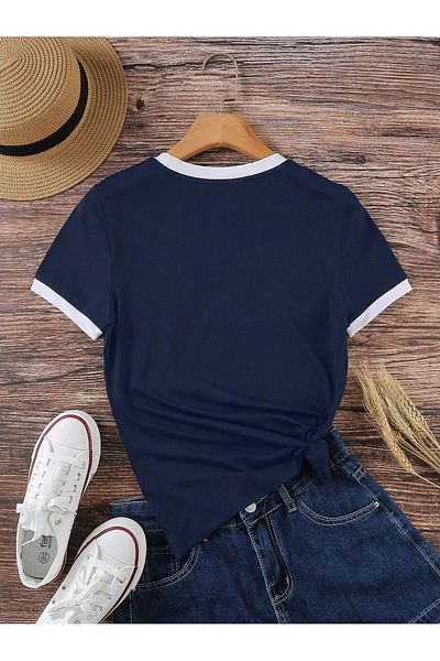 Trendseninle Unisex Μπλουζάκι με χτενισμένο μπλουζάκι