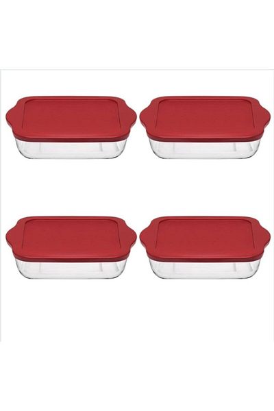 Paşabahçe Square with Silicone Cover 59034 4-Piece