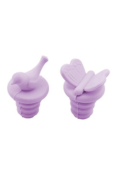 Hanedanev 2 Adet Renkli Kuş Ve Kelebek Silikon Şişe Tıpası Tapa Kapak Zeytinyağı Şarap Tıpası Tıpa