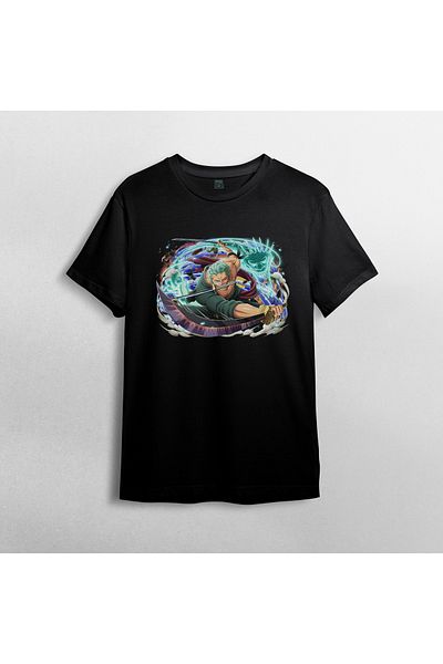 Pixxa Μπλουζάκι One Piece Roronoa Zoro Crew Neck - 100% βαμβάκι Μοντέλο 1