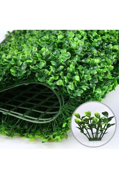 DDTREND Dekoratif Yapay Bitki Duvar Kaplama Panel Şimşir Tabaka 40x60 cm Yeşil Dikey Bahçe