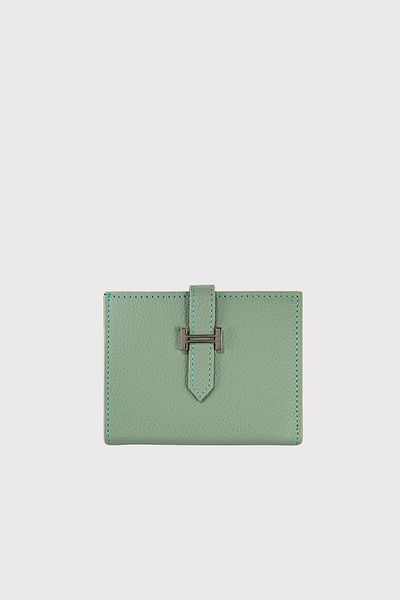 Garbalia Γυναικείο πορτοφόλι με κάρτα Mint Green Helsinki - με εξωτερική ζώνη, φερμουάρ και θήκες νομισμάτων