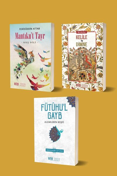 Çağdaş Kitap Mantıku't Tayr & Kelile Ve Dimne & Fütûhu'l Gayb 3 Kitap Set