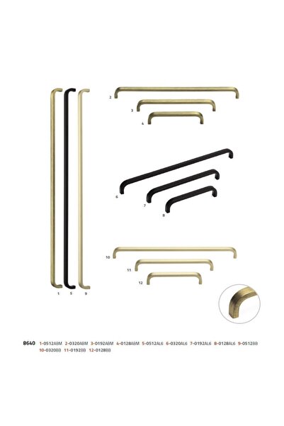 System 320 Mm Mat Altın Rengi Modern Kulp - Ssy8640 0320 Bb - Mobilya Kulpları - Tek Ebat