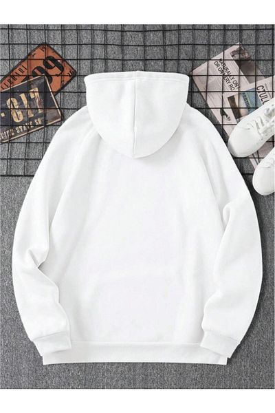 Trendseninle Φούτερ με κουκούλα Unisex White California 1990