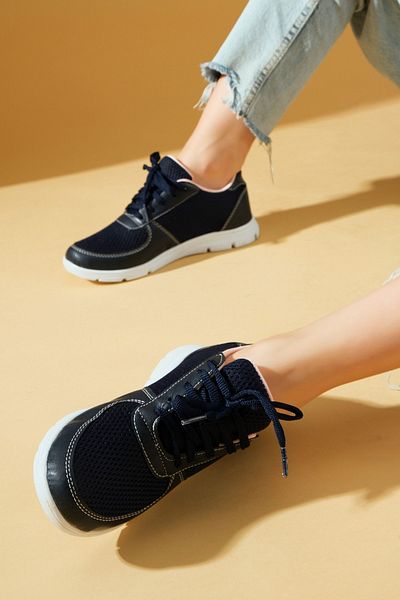 Pembe Potin Women's Navy Blue Sneaker Casual Sneakers