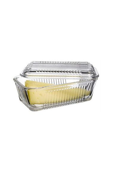 Paşabahçe Frigoter Oil Food Covered Breakfast Storage Container with Glass Lid