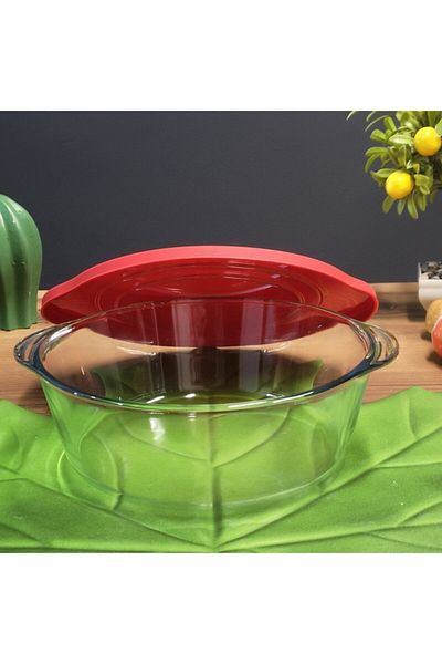 Paşabahçe Round Pyrex 59001 - Fma04363 with Plastic Cover