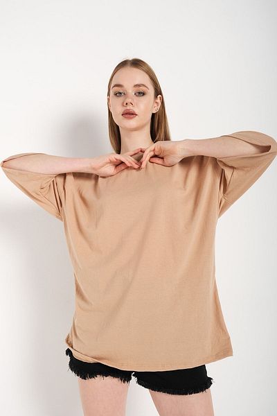 Trendseninle Дамска тениска Oversize от норка