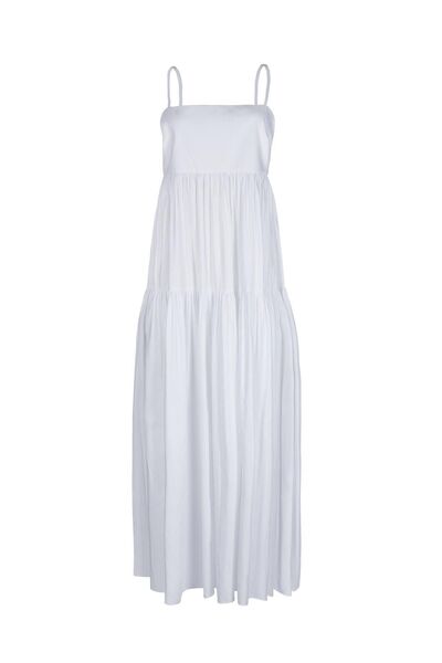 Beauty Omelette Kare Yaka Uzun Poplin Elbise