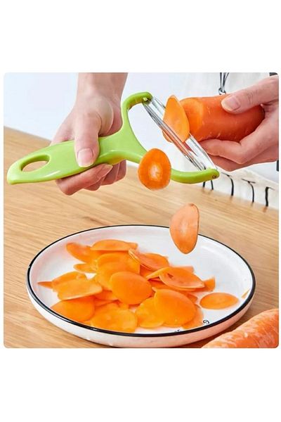 Karçiçeği Home Large Size Fruit Vegetable Cabbage Potato Onion Chopper and Peeler Jumbo Stainless Steel Mixed Color