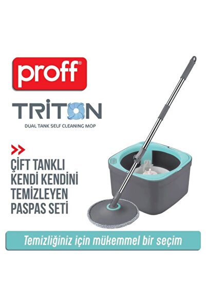 TEMİZLİKTE1 Proff Triton Temizlik Seti (Kendi Kendini Temizleyen Paspas Seti)