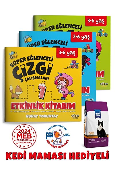 Gong 3-6 Yaş Süper Eğlenceli Çizgi Çalışmaları Çocuk Etkinlik Kitabım