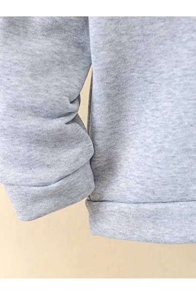 THEKONT KING RENKLİ BASKILI KAPÜŞONLU ALT ÜST PAMUKLU EŞOFMAN TAKIMI