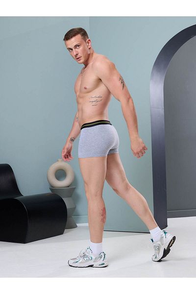 darkzone Ανδρικό μπόξερ από γκρι Lycra Cotton