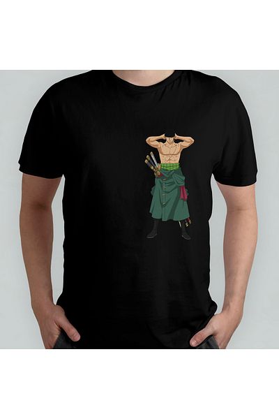 Pixxa Μπλουζάκι One Piece Roronoa Zoro Crew Neck - 100% βαμβάκι Μοντέλο 3
