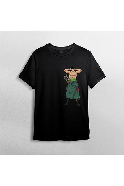 Pixxa Μπλουζάκι One Piece Roronoa Zoro Crew Neck - 100% βαμβάκι Μοντέλο 3