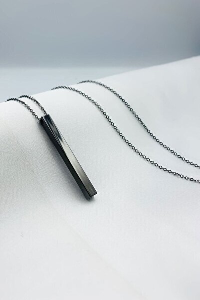 Aksesuarmax Classic Chain Bar Rectangular Bar Men's Necklace