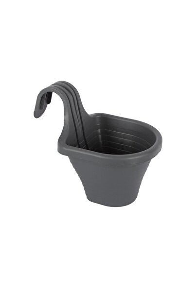 SERİNOVA Tombik Tekli Askılı Balkon Saksısı 3 Lt