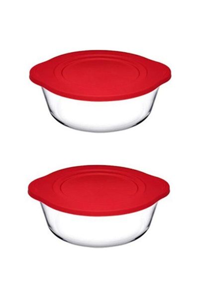 Paşabahçe 2100cc 59001 - 2-Piece Covered Round Pyrex
