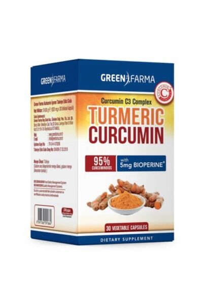 GreenFarma Green Farma Curcumin ( ZERDEÇAL) 30 Kapsül