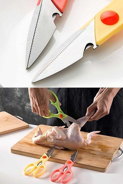 Hanedanev Multifunctional Stainless Steel Kitchen Scissors Practical Dumpling Chicken Cutter Walnut Crusher Scissors