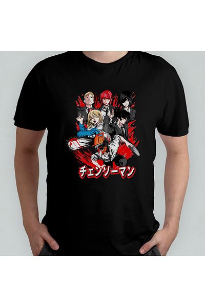 Pixxa Μπλουζάκι Chainsaw Man Crew Neck 100% βαμβακερό - 9