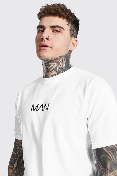 Trendseninle Ανδρικό λευκό μπλουζάκι Cras Man African Oversize