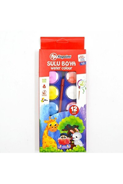 FixPoint Küçük Boy Sulu Boya 12 Renk ( P-5341 )