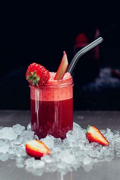 Hanedanev 12 Pieces Cocktail Presentation Straw Glass Straw Heat Resistant Inclined 20cm Transparent Glass Straw Single