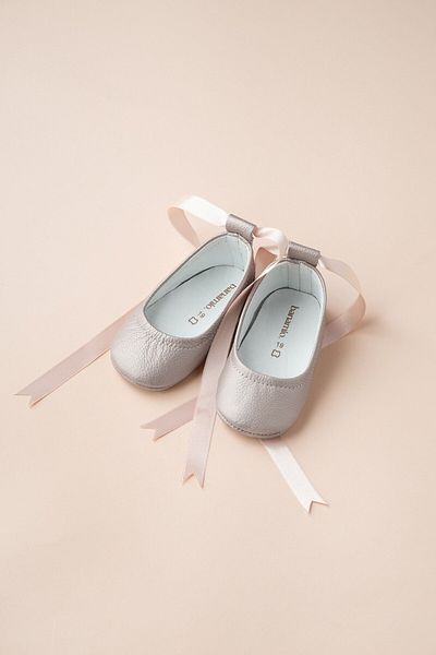 Banamio Diana Ribbon Genuine Leather Baby Ballerina Shoes