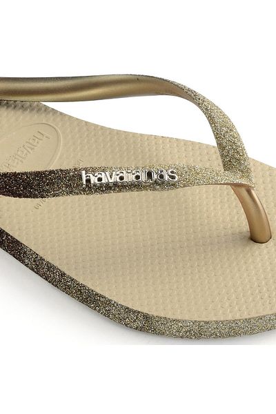 Havaianas Slim Sparkle 2 Bronze And Gold Women's Slippers