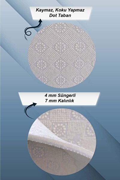 Viva Weaver's Kaymaz Tabanlı Makinede Yıkanabilen Patchwork Kesme Rulo Yolluk Ar667