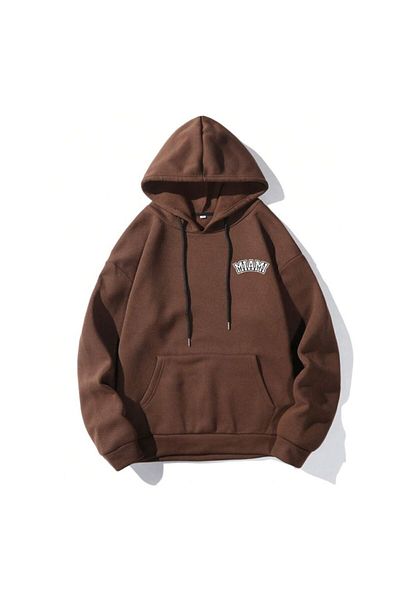 Trendseninle Φούτερ με κουκούλα Unisex Brown Miami 23