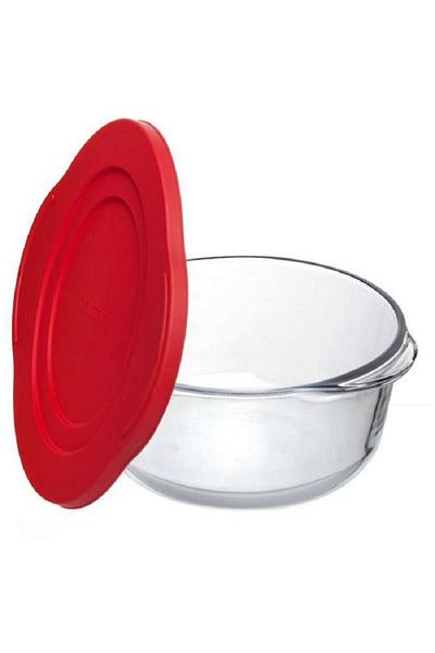 Paşabahçe Round Pyrex Pot with Lid 1450cc 59123