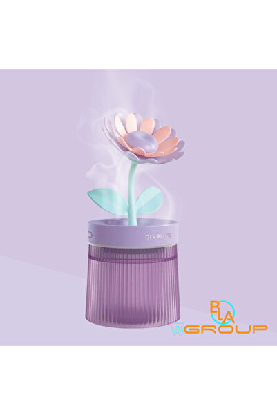 BLA GROUP Çiçek Hava Nemlendirici USB Gece Lambası 260 Ml Hava Nemlendirici B...