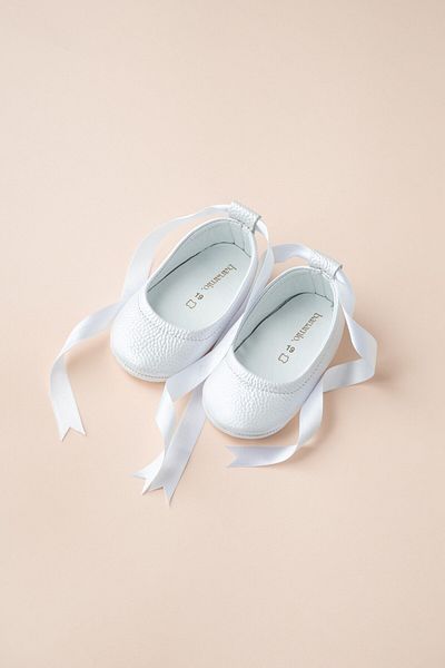 Banamio Diana Ribbon Genuine Leather Baby Ballerina Shoes