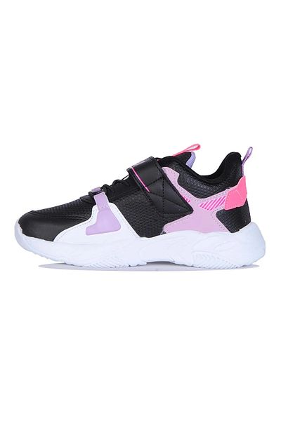M.P. Winter Children's Sports Shoes - Waterproof, Non-Slip, Comfortable Leather, Black-Purple Light, Eva Sole