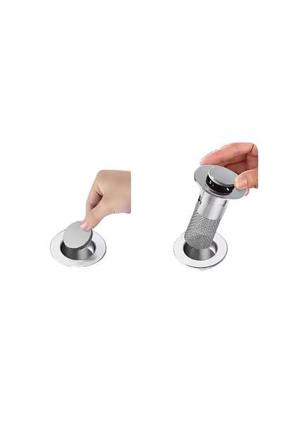 Sezka Life Press-On Lavobo Strainer Core Drain Filter for Bathroom and Kitchen at 8 mm Depth