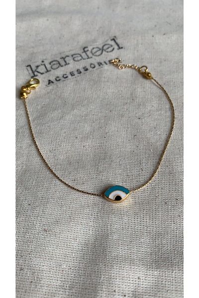kiarastore Women's Blue Eye Figured Design Anklet