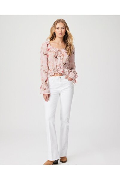 FASTPERY Pantaloni albi Lux Premium - 98% bumbac, textura superba, picior spa...