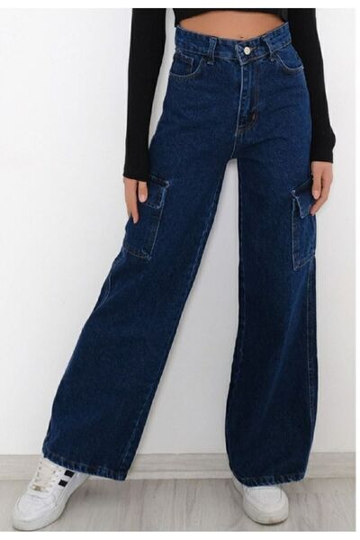 moda camiya Ženske široke kargo pantalone