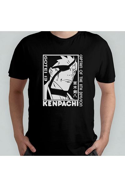 Pixxa Μπλουζάκι με λαιμόκοψη Zaraki Kenpachi Bleach - 100% βαμβάκι, Μοντέλο 2