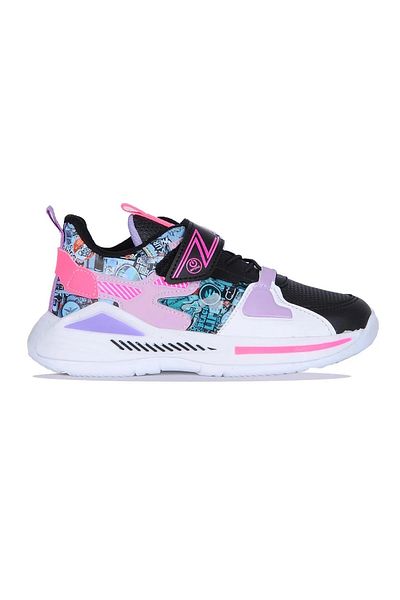 M.P. Winter Children's Sports Shoes - Waterproof, Non-Slip, Comfortable Leather, Black-Purple Light, Eva Sole